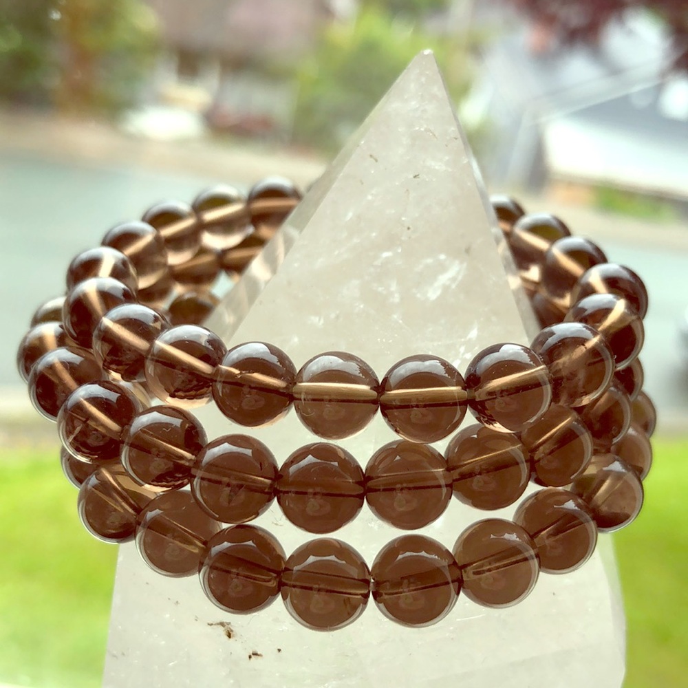 • I got your back • Smoky Quartz Crystal Bracelet